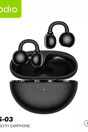 Modio OWS-03 Wireless Ear Clip Bluetooth Earbuds – Open Ear Bluetooth 5.0 Headphones with Charging Case