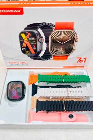 KEQIWEAR Smart Watch with 8 Interchangeable Straps (7+1) – HD Touchscreen Fitness Smartwatch