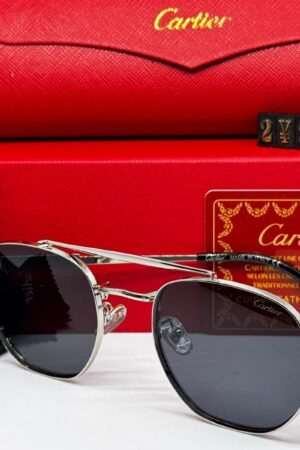 Cartier Luxury Polarized Sunglasses – Silver Frame | Model 2Y22