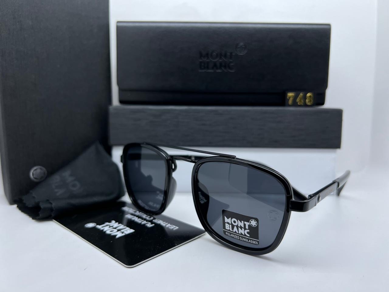 Mont Blanc Polarized Sunglasses – Premium Black Frame | Model 748