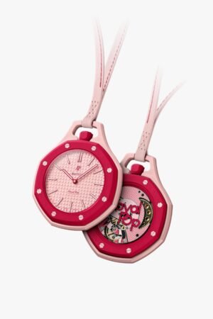 Cute Pink & Multi-Color Floral Pendant Neck Watch for Girls – Analog Hanging Pocket Watch