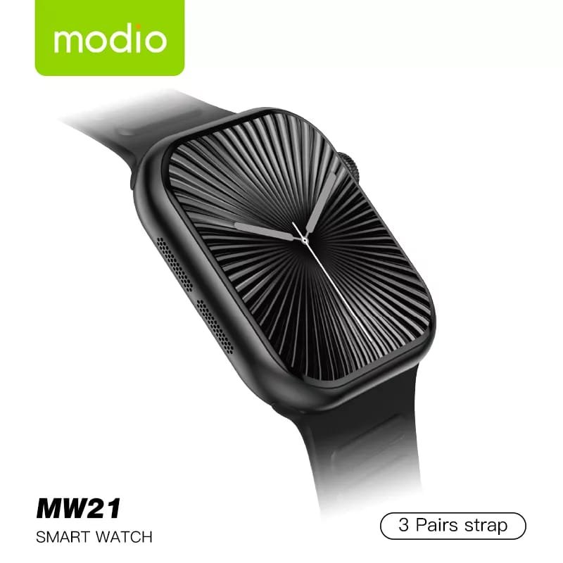 Modio MW21 Smart Watch with 3 Interchangeable Straps