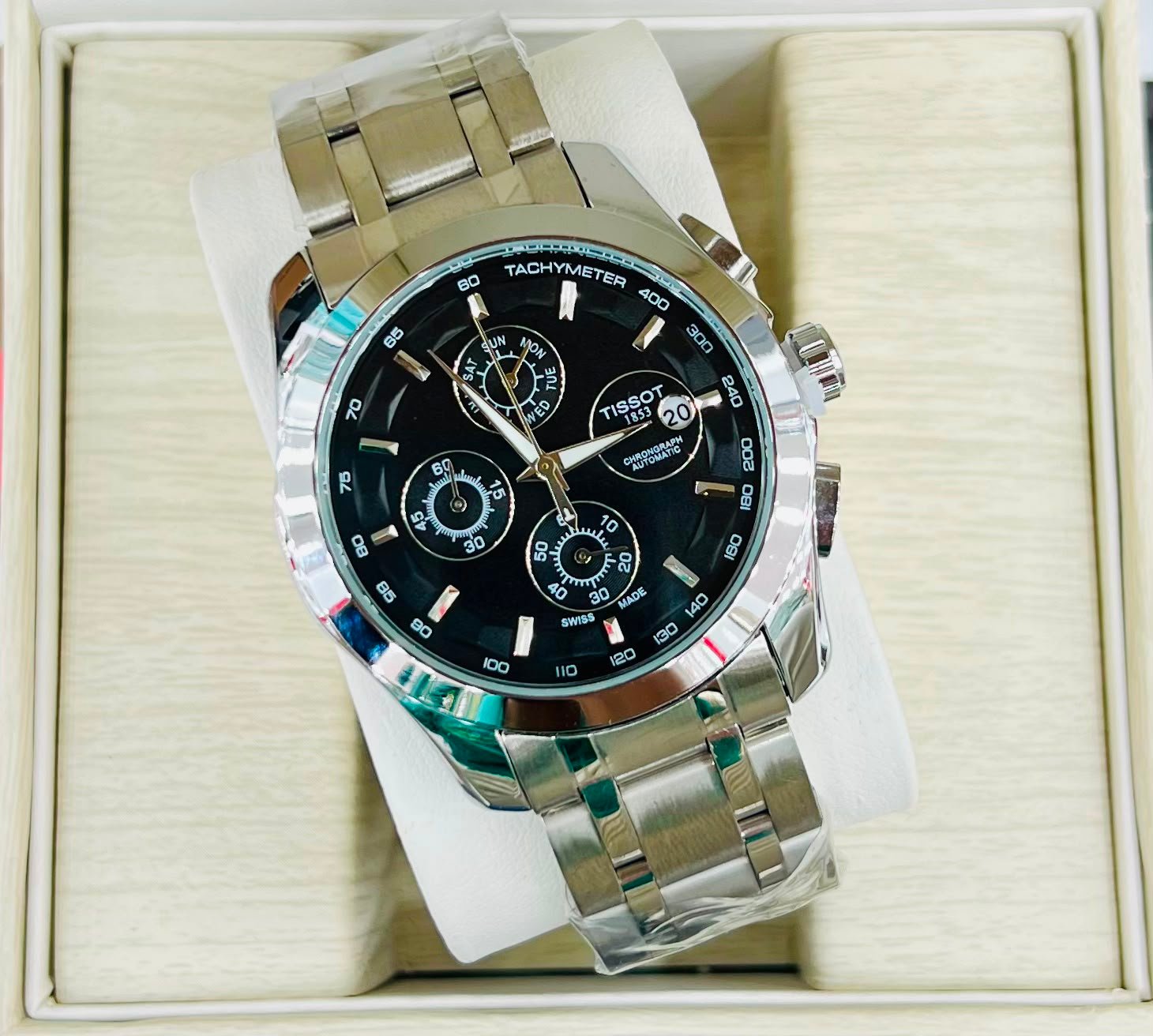 Tissot Luxury Men’s Stainless Steel Chronograph Quartz Watch