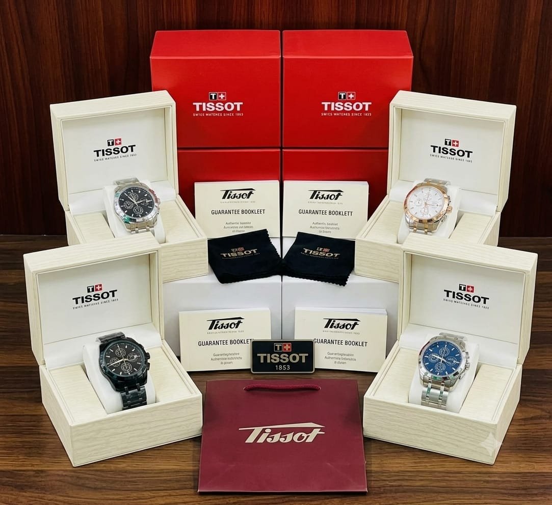 Tissot Luxury Men’s Stainless Steel Chronograph Quartz Watch - Image 6