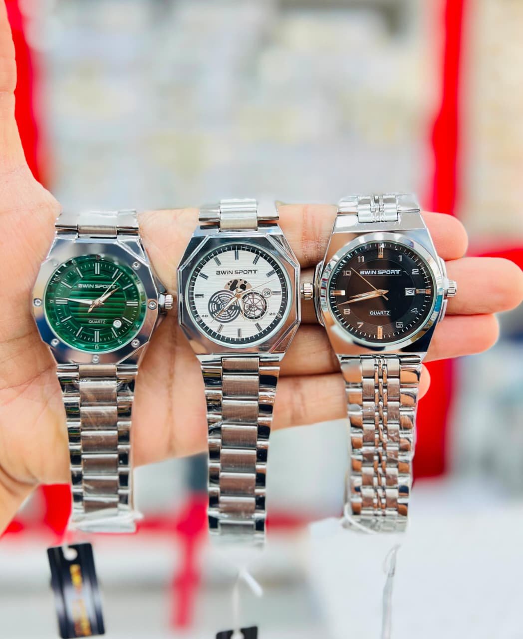 Luxury Men’s Stainless Steel Link Quartz Watch