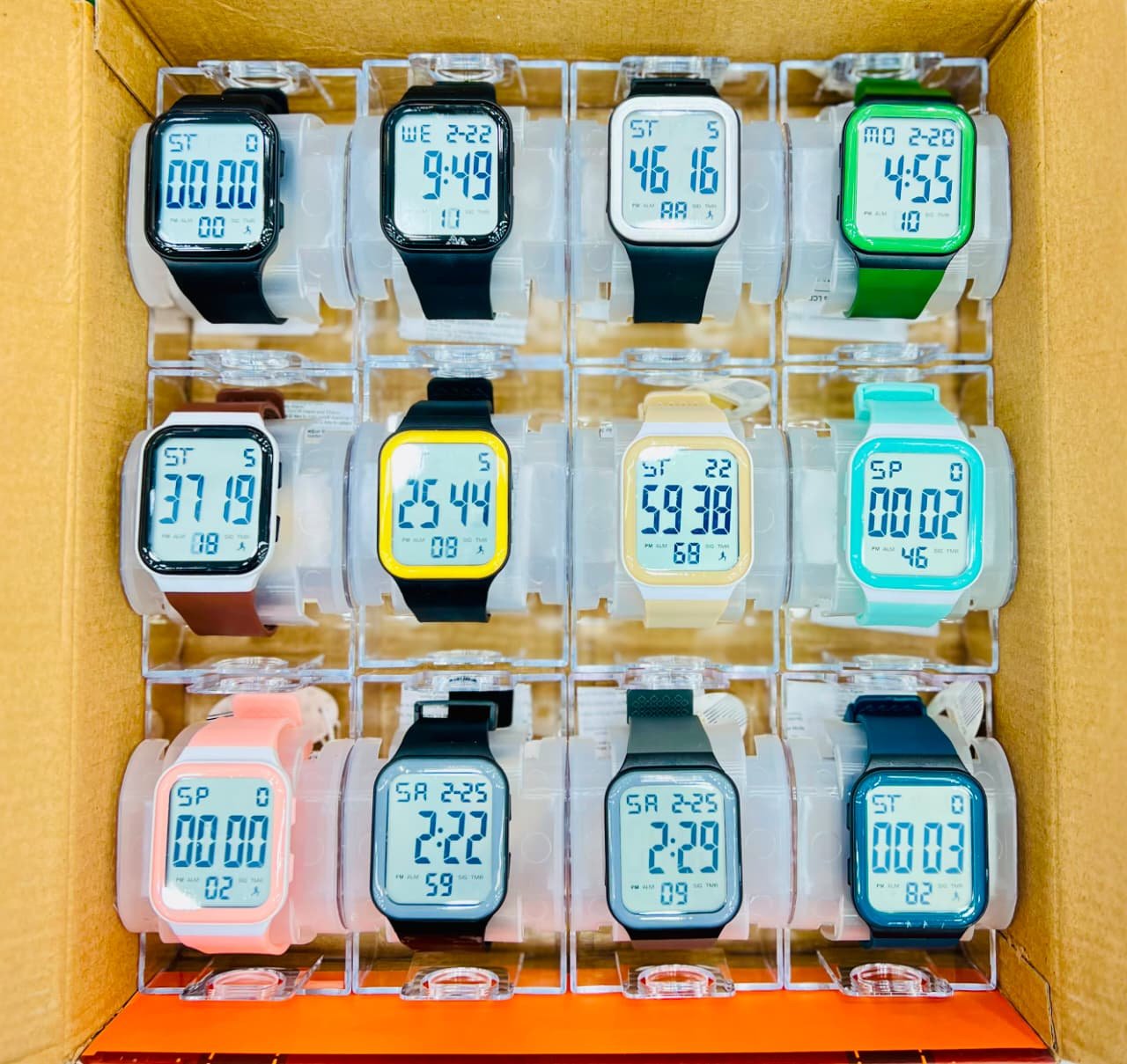 Unisex Classic Transparent Digital Square Watch Collection