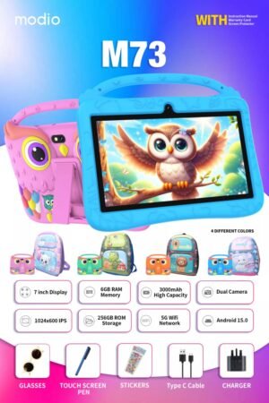 Modio M73 Kids Smart Android Educational Tablet with Protective Case
