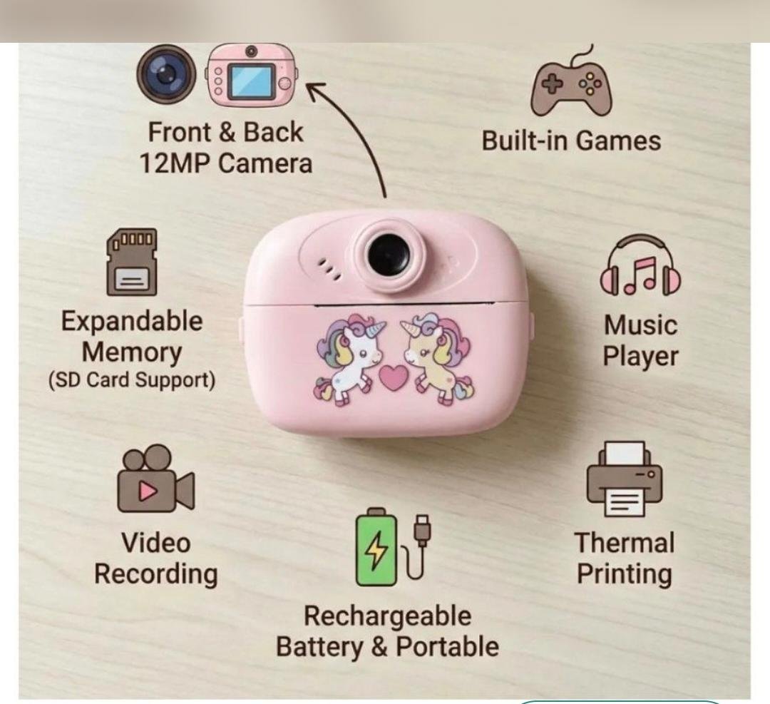 Mini Kids Instant Print Camera – Digital Dual Lens Camera for Children - Image 7