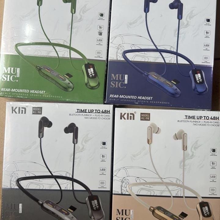 Kin KL98 Wireless Bluetooth Neckband Earphones with Digital LED Display - Image 4