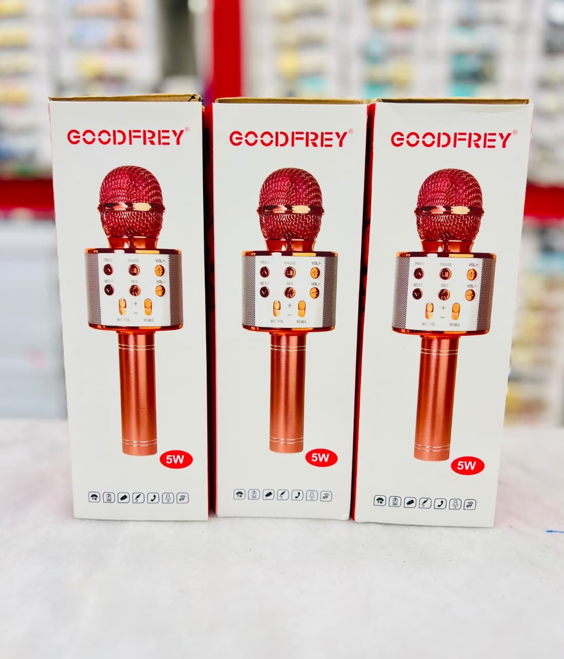 Goodfrey Handheld Wireless Bluetooth Karaoke Microphone & Speaker