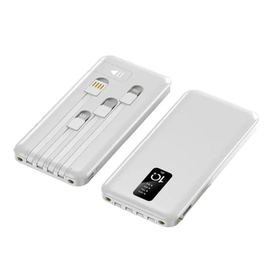 Ultra High Capacity Power Bank with Built-in Cables & Digital LED Display
