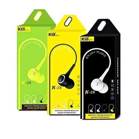 KIN N-28 Wired In-Ear Earphones with Microphone & Deep Bass