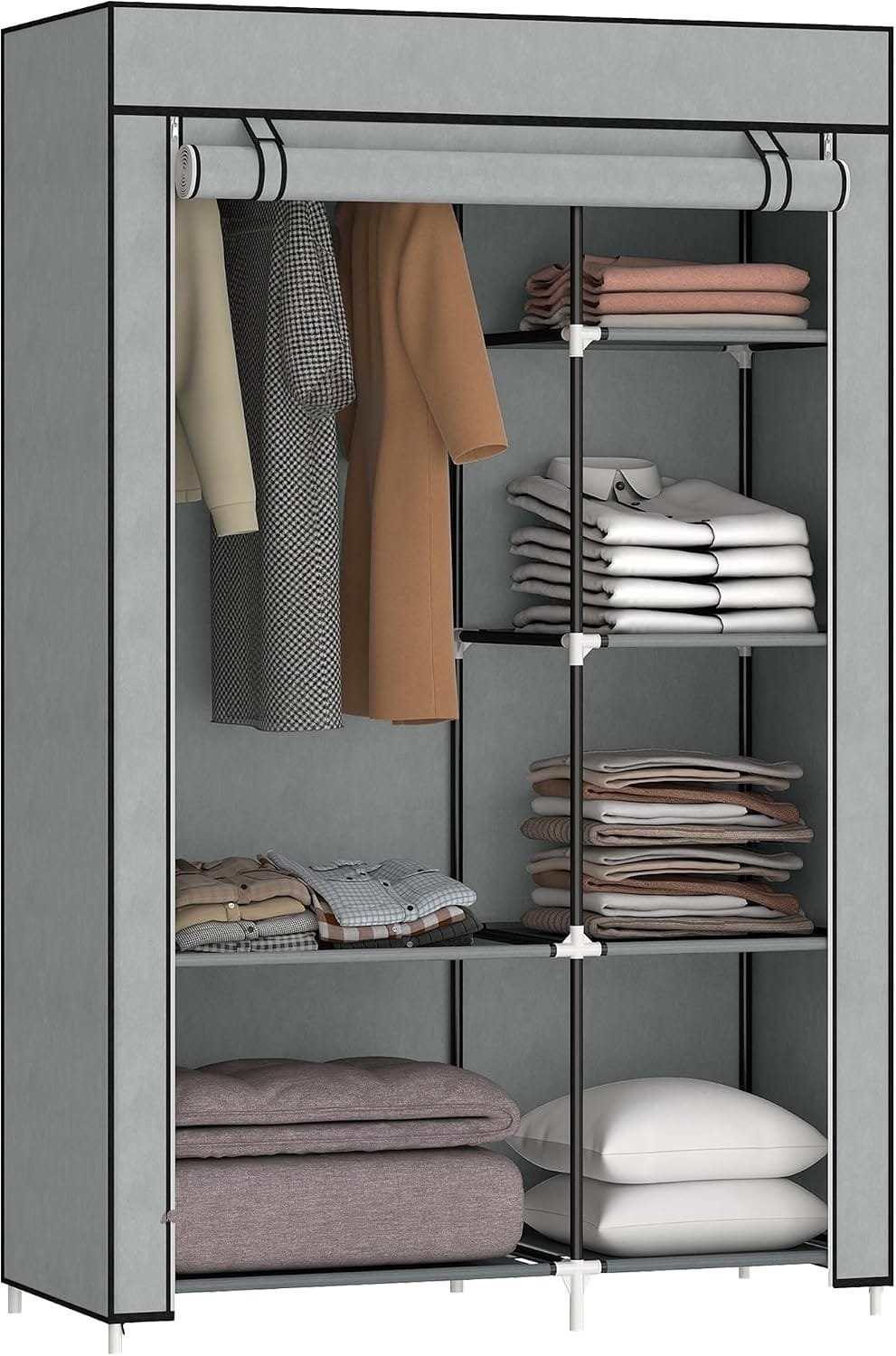 Portable Fabric Wardrobe & Clothes Storage Organizer Closet Rack