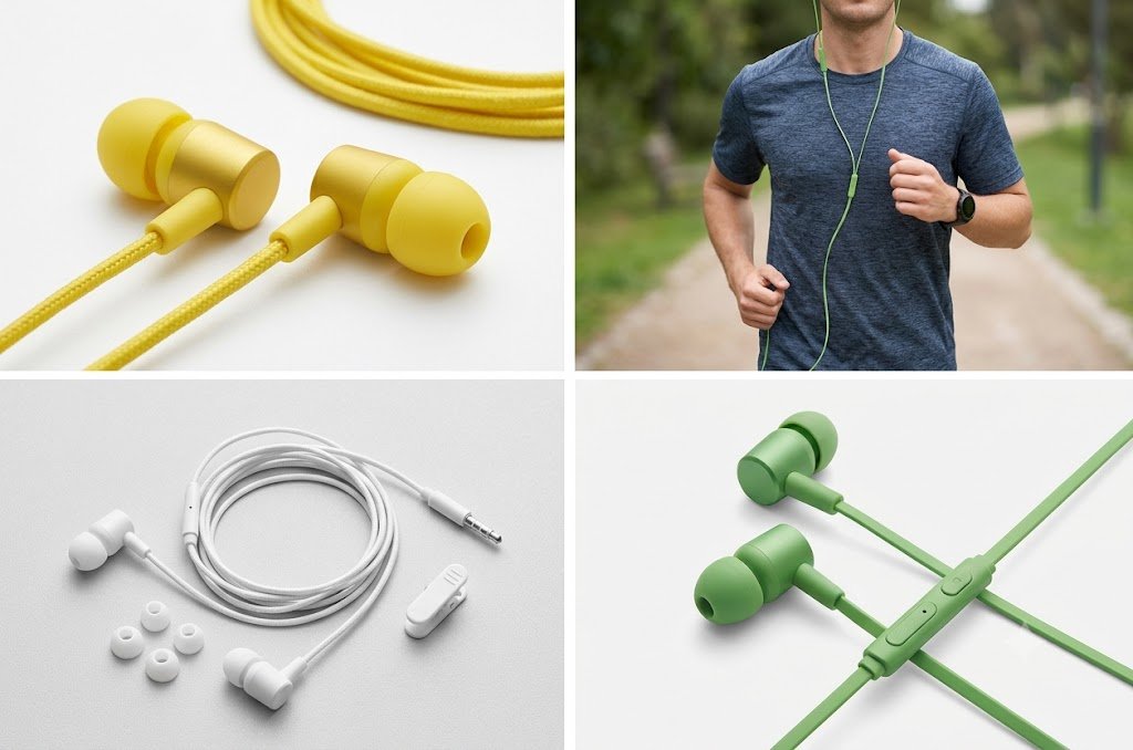 KIN N-28 Wired In-Ear Earphones with Microphone & Deep Bass - Image 2