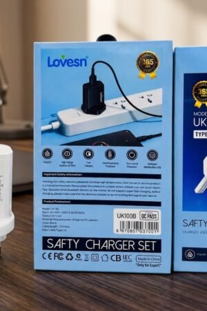 Lovesn Fast Safety Charger Set (Wall & Car Charger with Cable)
